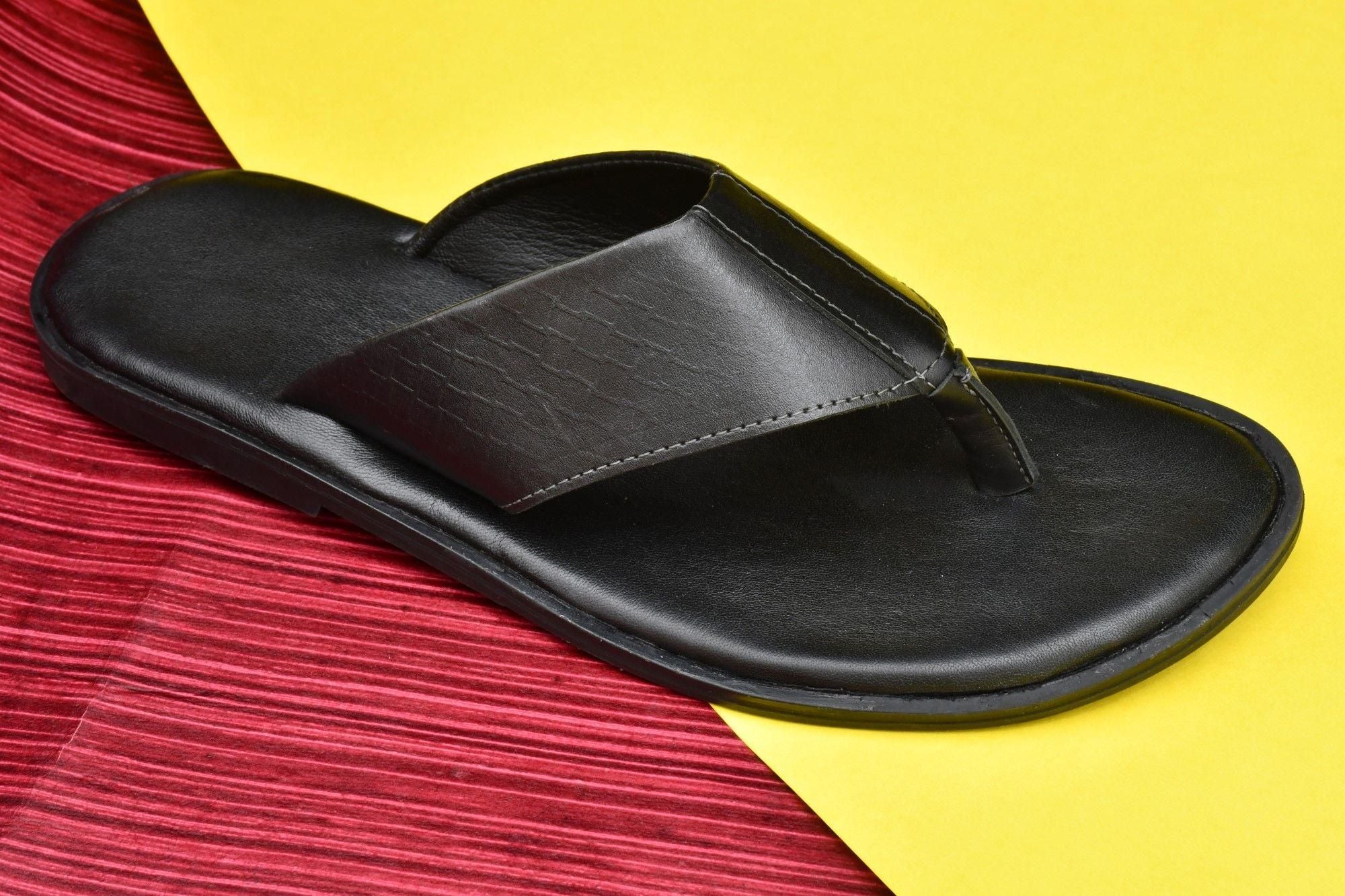 AM PM Genuine Leather Men's Daily Wear Slippers